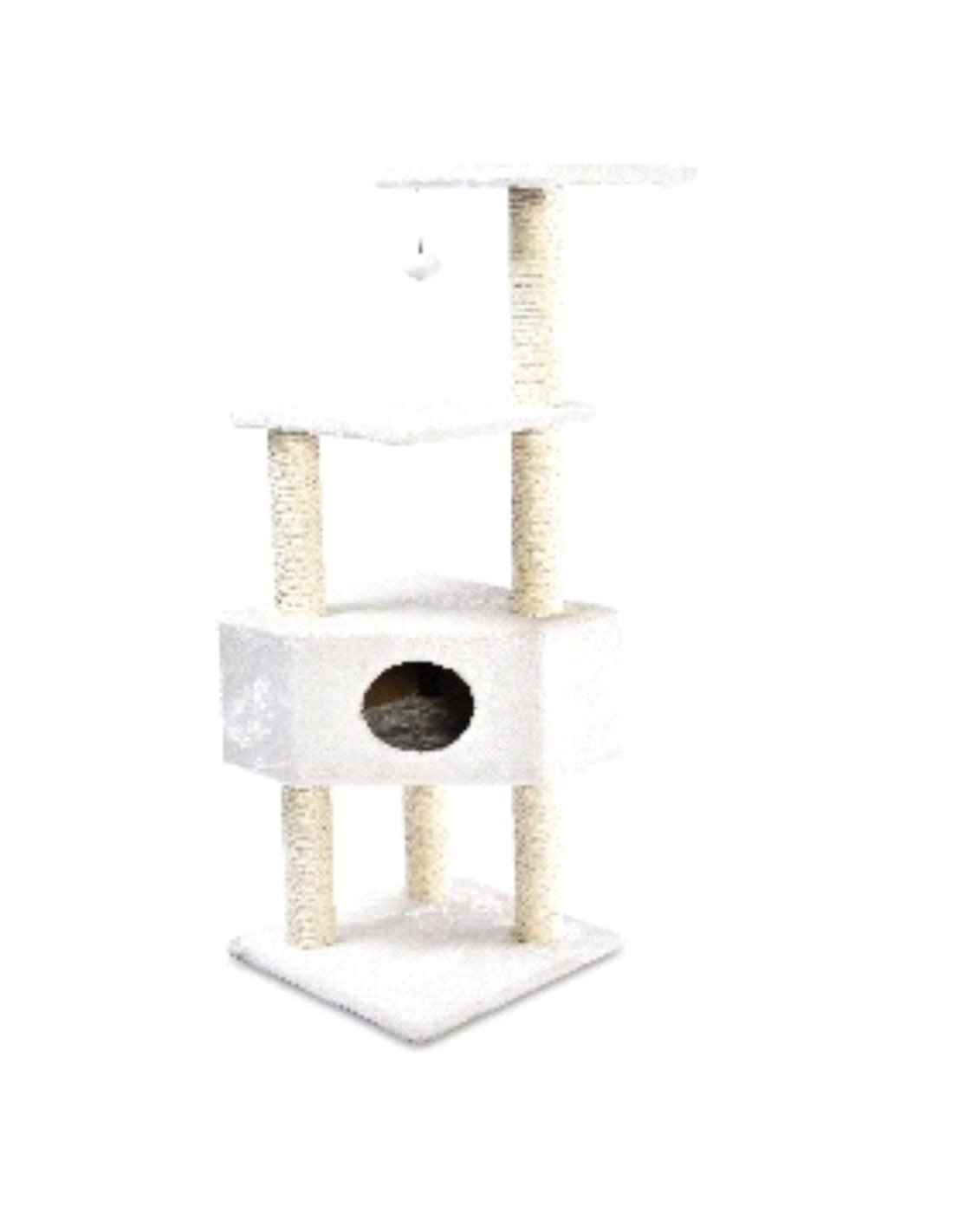 Farm Company Larice scratching tree 3 floors - 40x40x129 cm - مستلزمات الحيوانات الأليفة - Zue For Pet Supplies Co.