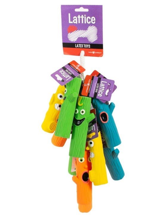 Farm Company Latex assorted stick toys - 12 pcs Rope pack - اكسسوارات الحيوانات الأليفة - Zue For Pet Supplies Co.