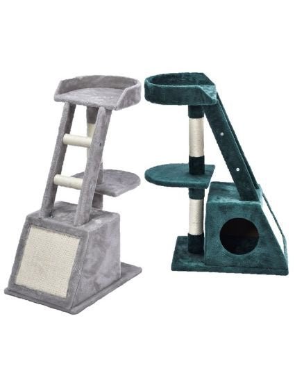 Farm Company Mandorlo scratching tree with ladder - 50x35x80 cm - مستلزمات الحيوانات الأليفة - Zue For Pet Supplies Co.