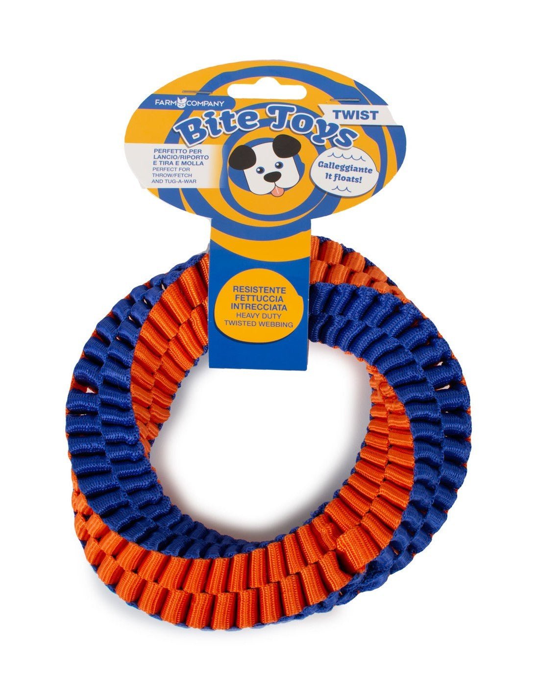 Farm Company Ruota gomma manig.canapa - 9.5x38 cm - مستلزمات الحيوانات الأليفة - Zue For Pet Supplies Co.