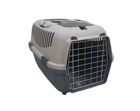 Farm Company Nomade Lux pet carrier with metal door Grey - 60x40x38H - مستلزمات الحيوانات الأليفة - Zue For Pet Supplies Co.