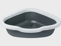 Farm Company Corner cat tray with rim and scoop Dark grey - 55x42x14 cm - اكسسوارات القطط - Zue For Pet Supplies Co.