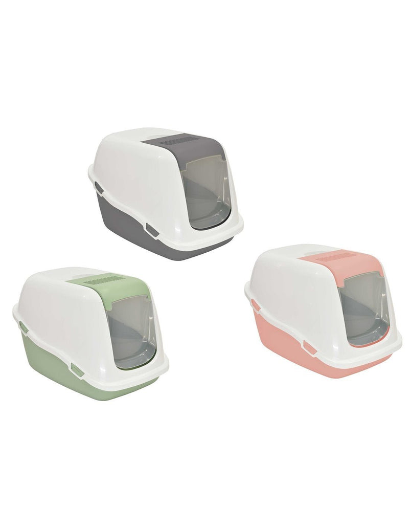 Farm Company Ella Comfort cat litter tray with door and filter Olive Green - 57x39x41 cm - اكسسوارات القطط - Zue For Pet Supplies Co.