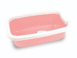 Farm Company Square cat tray with rim and scoop Salmon Pink - 58x38,5x16 cm - اكسسوارات القطط - Zue For Pet Supplies Co.