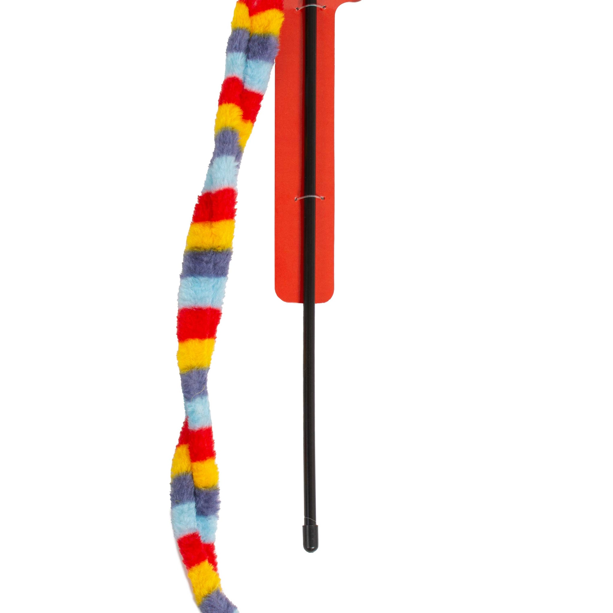 Farm Company Cat fishing pole with caterpillar plush toy and feathers - 46 cm - مستلزمات الحيوانات الأليفة - Zue For Pet Supplies Co.