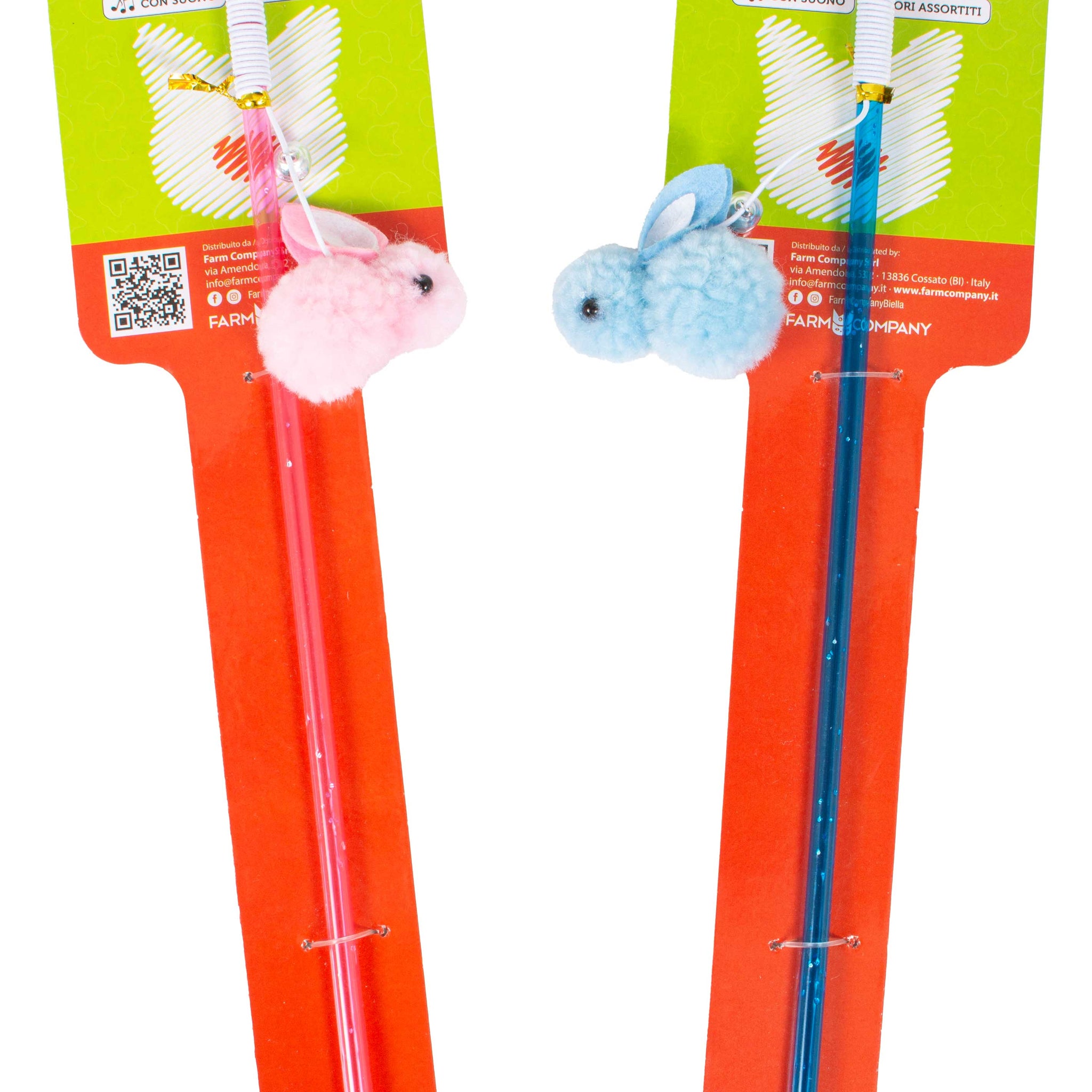 Farm Company Cat fishing pole with rabbit plush toy - 30 cm - مستلزمات الحيوانات الأليفة - Zue For Pet Supplies Co.