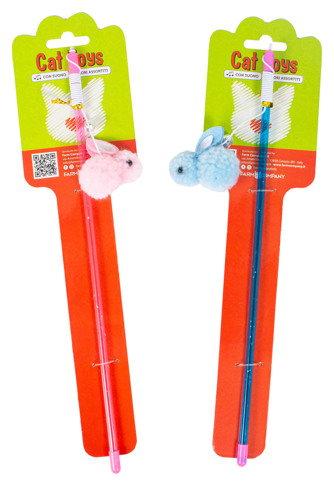 Farm Company Cat fishing pole with rabbit plush toy - 30 cm - مستلزمات الحيوانات الأليفة - Zue For Pet Supplies Co.