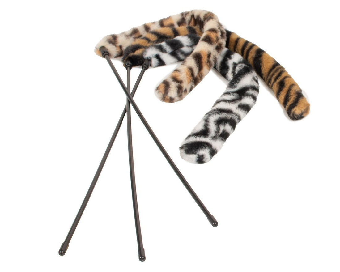Farm Company Cat Teaser with Assorted Animalier Plush Toy - 48cm + 45cm - العاب القطط - Zue For Pet Supplies Co.