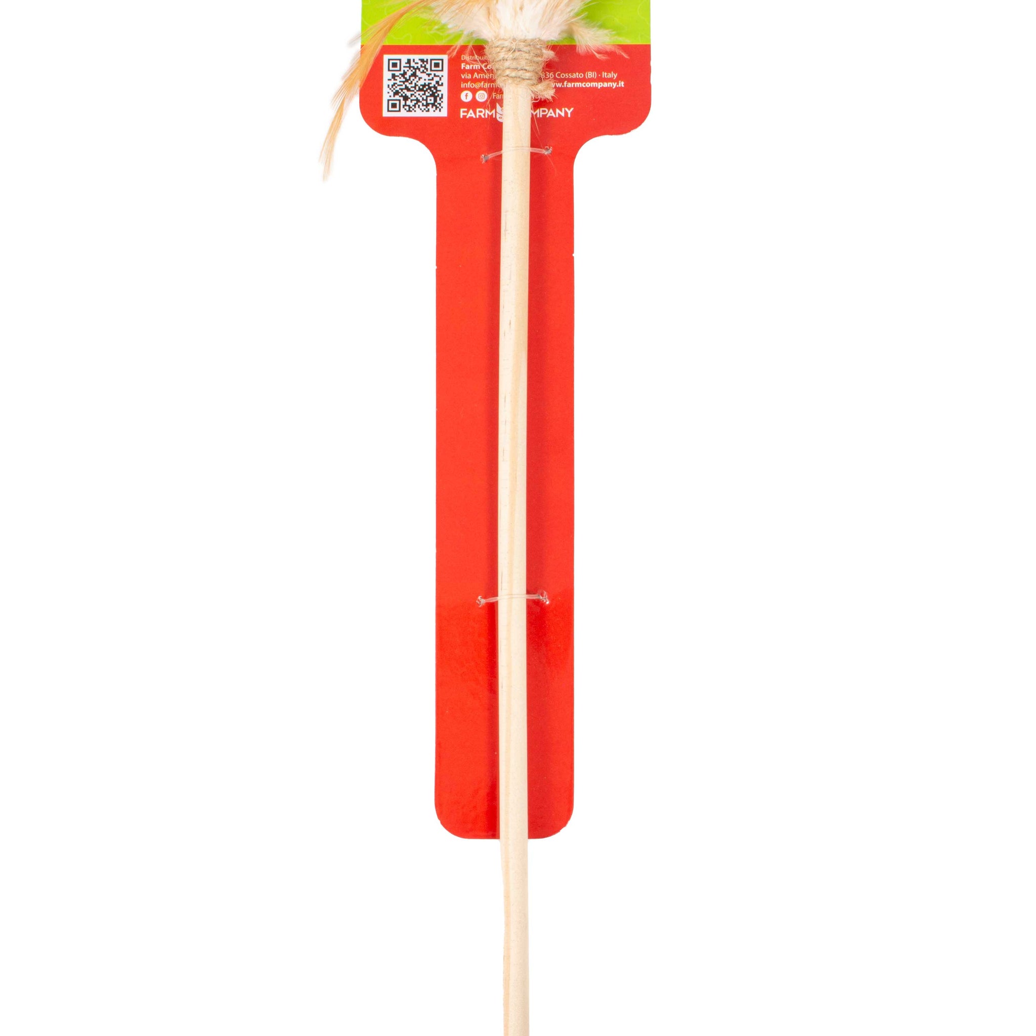 Farm Company Cat wooden stick with feathers - 50+10 cm - مستلزمات الحيوانات الأليفة - Zue For Pet Supplies Co.