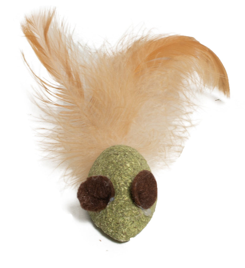 Farm Company Green Catnip mouse toy w/feather blister - 5 cm - مستلزمات الحيوانات الأليفة - Zue For Pet Supplies Co.