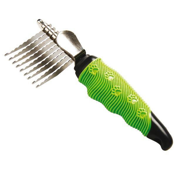 Farm Company 9 blades dematting comb with rubber soft grip - اكسسوارات الكلاب - Zue For Pet Supplies Co.