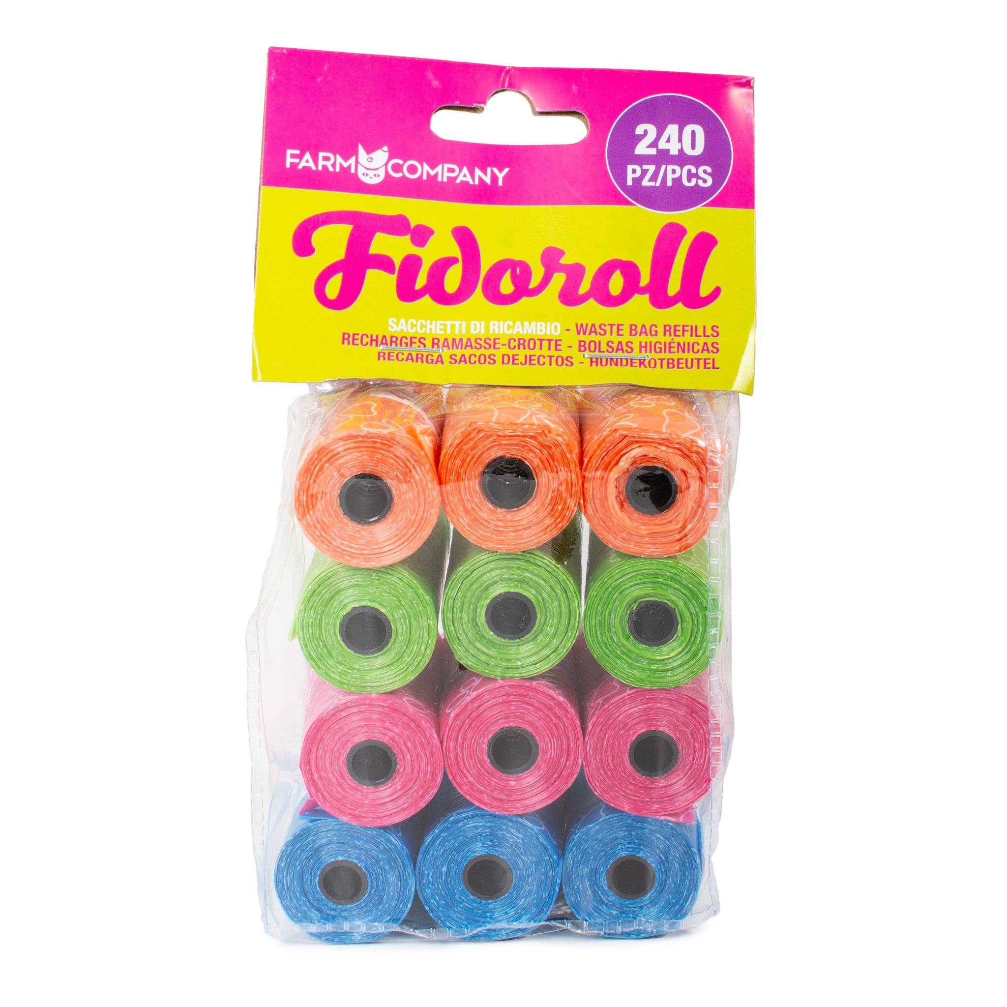 Farm Company Fidoroll multipack refills mix colors - 12x20 bags - اكسسوارات الكلاب - Zue For Pet Supplies Co.