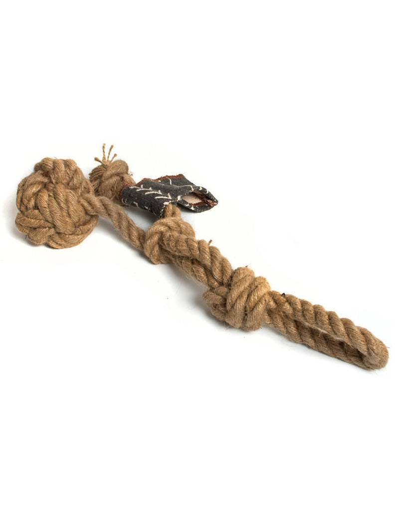 Farm Company Gioco juta 3 nodi palla & portasnack - 45 cm - اكسسوارات الكلاب - Zue For Pet Supplies Co.