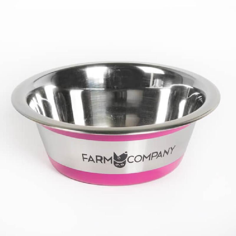 Farm Company COLOR Opaque Stainless Steel Bowl Asstd. Color - 25cm - Zue For Pet Supplies Co.
