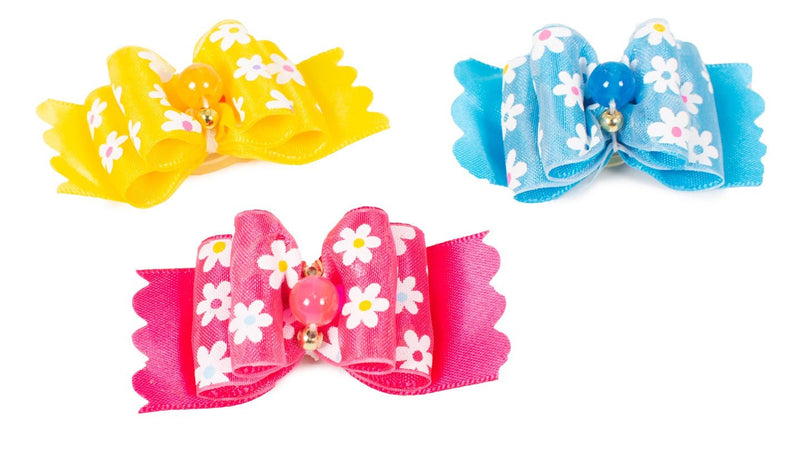 Farm Company Hair bows flower display card assorted colors - صندوق نقل للحيوانات - Zue For Pet Supplies Co.