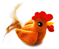 Farm Company Cat Shaking Toy Chicken with feathers - 9cmx16cm - مستلزمات الحيوانات الأليفة - Zue For Pet Supplies Co.