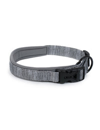 Farm Company Nylon Deluxe Collar Silver - XL 25mmx50 68cm - طوق الكلاب - Zue For Pet Supplies Co.