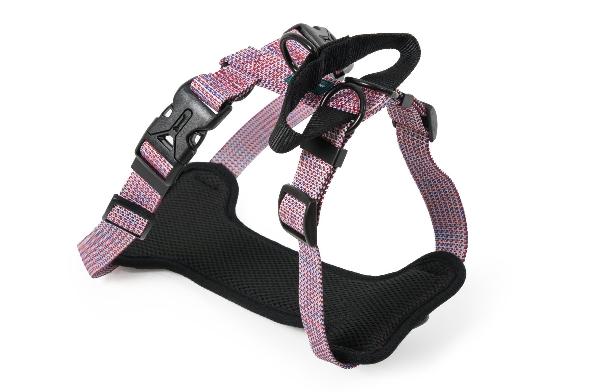 Farm Company Nylon Deluxe Harness Burgundy - M 25mmx53 60cm - مجموعة رباط تحكم وصدرية للكلاب - Zue For Pet Supplies Co.