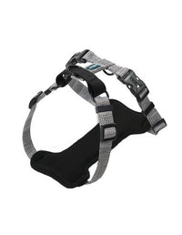 Farm Company Nylon Deluxe Harness Silver - M 25mmx53 60cm - مجموعة رباط تحكم وصدرية للكلاب - Zue For Pet Supplies Co.