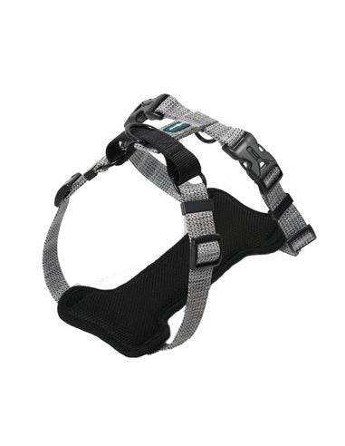 Farm Company Nylon Deluxe Harness Silver - M 25mmx53 60cm - مجموعة رباط تحكم وصدرية للكلاب - Zue For Pet Supplies Co.