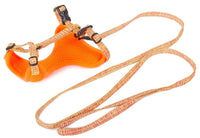 Farm Company Nylon Deluxe Kit Harness Orange Leash - 1x35 40 120cm - مجموعة رباط تحكم وصدرية للكلاب - Zue For Pet Supplies Co.