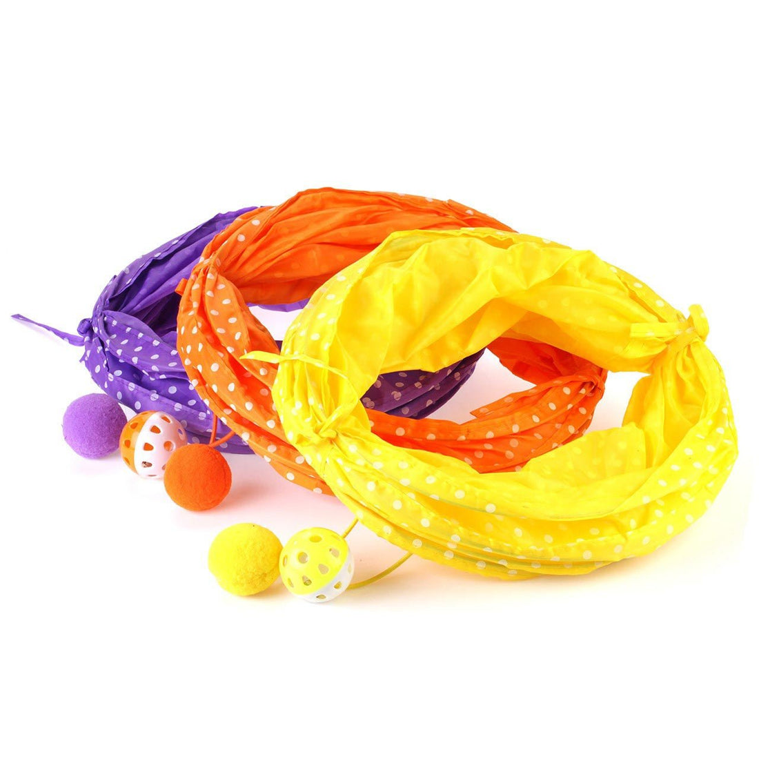 Farm Company Cat tunnel with ball toys assorted colours cm 50 - مستلزمات الحيوانات الأليفة - Zue For Pet Supplies Co.