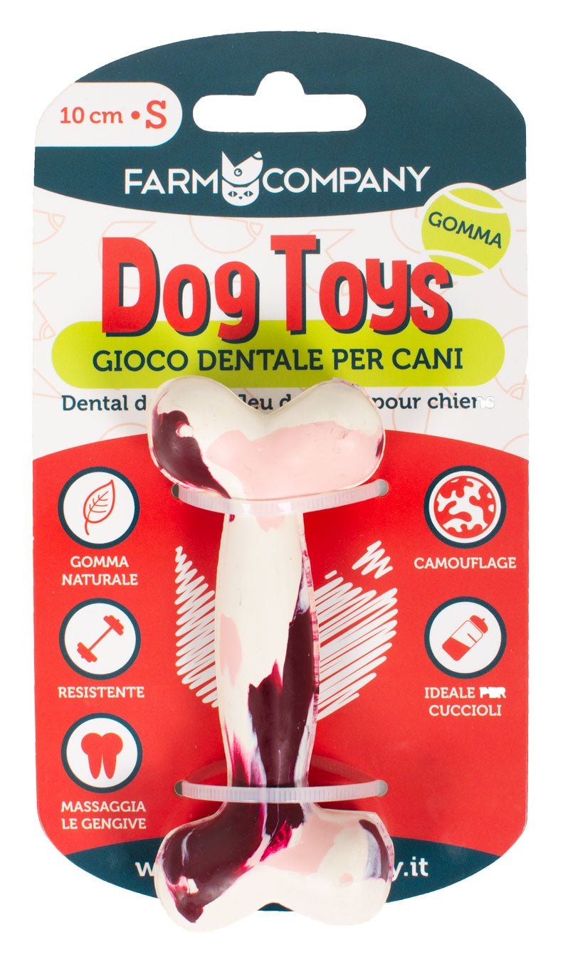Farm Company Dental Camo rubber bone - S 10 cm - مستلزمات الحيوانات الأليفة - Zue For Pet Supplies Co.