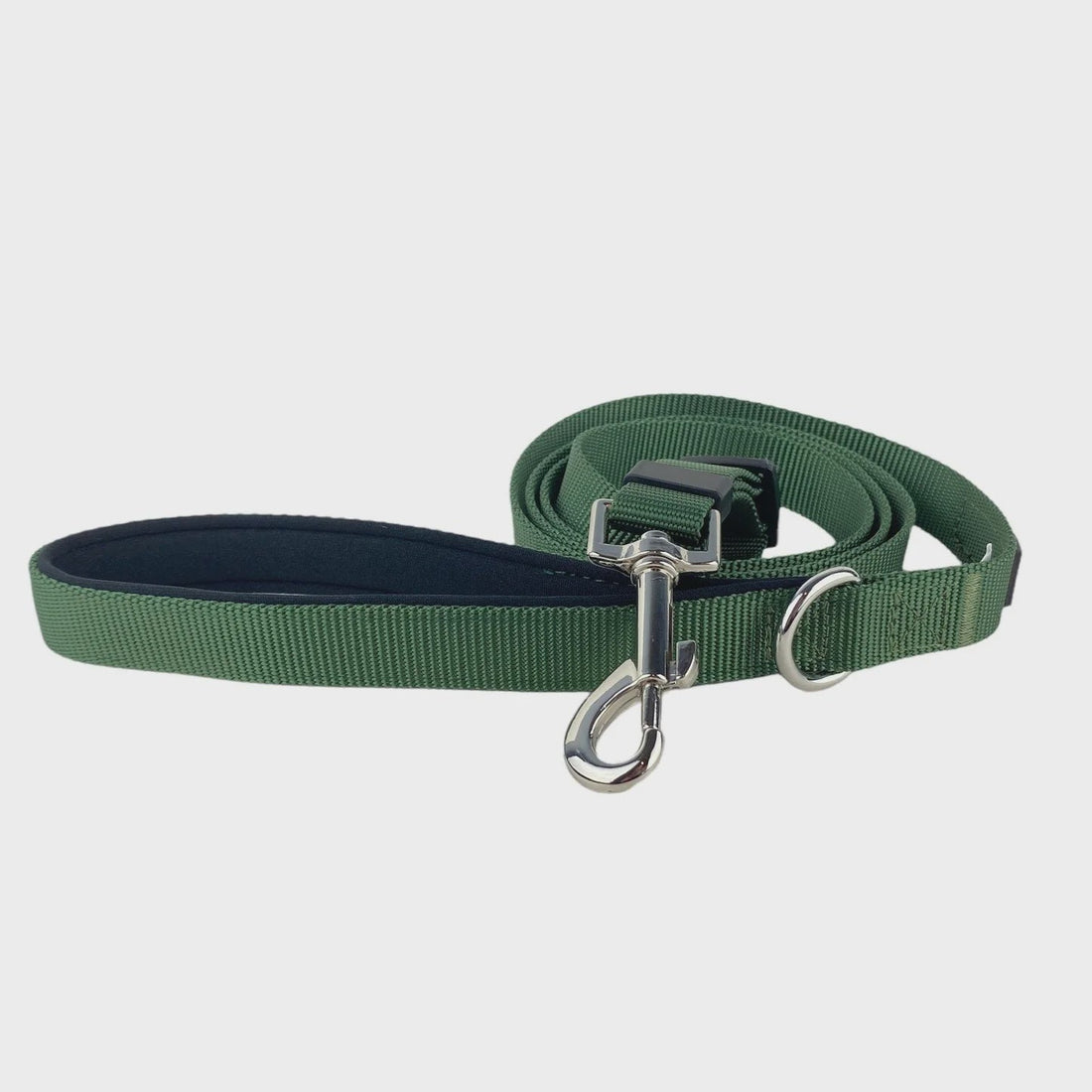 Farm Company Double ply nylon short leash with handle Hunter Green - 25mm x 45 cm - مستلزمات الحيوانات الأليفة - Zue For Pet Supplies Co.
