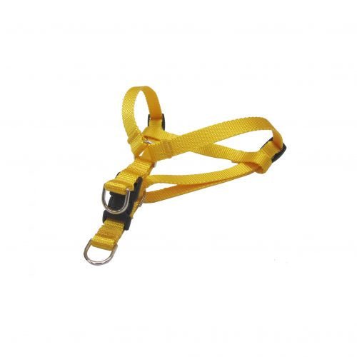 Farm Company Nylon harness H model Fluo Yellow - 15mmx35 50cm - مستلزمات الحيوانات الأليفة - Zue For Pet Supplies Co.
