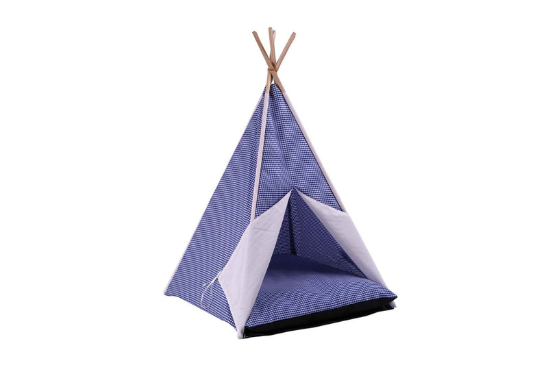 Farm Company Vichy Pet Tent Blue - 47x47x75 - مستلزمات الحيوانات الأليفة - Zue For Pet Supplies Co.