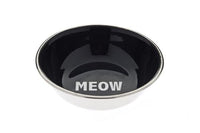 Ferribiella MEOW STAINLESS STEEL BOWL 350ML BLACK - Zue For Pet Supplies Co.