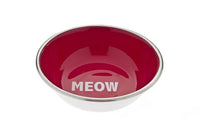 Ferribiella MEOW STAINLESS STEEL BOWL 350ML RED - Zue For Pet Supplies Co.