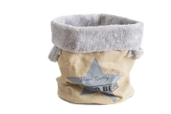 Ferribiella PADDED JUTE BASKET 29X38CM GRAY - Zue For Pet Supplies Co.