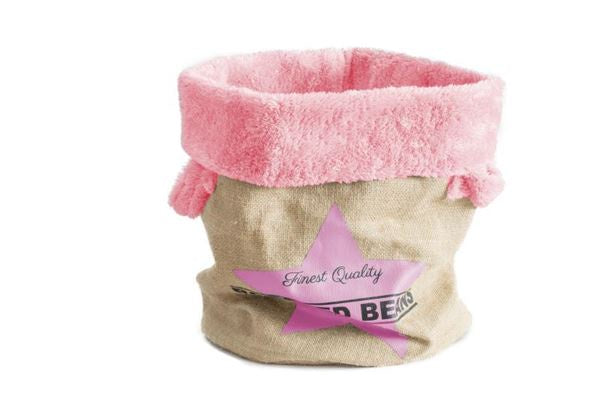 Ferribiella PADDED JUTE BASKET 29X38CM PINK - Zue For Pet Supplies Co.