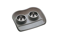 Ferribiella PLASTIC BOWL HOLDER WITH DOUBLE POTTY BOWLS 46X35XH9CM - Zue For Pet Supplies Co.