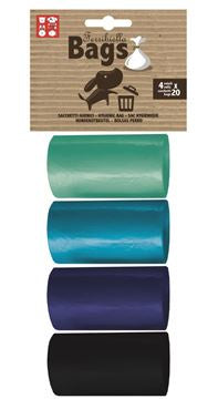 Ferribiella Replacement Bags 4rolls x 20bags Blue - اكسسوارات الكلاب - Zue For Pet Supplies Co.
