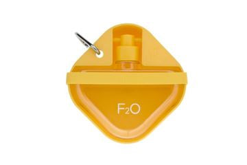 Ferribiella F2O Bottle-Bowl 14X14cm 350ml Yellow - وعاء للحيوانات الأليفة - Zue For Pet Supplies Co.