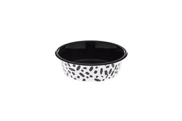 Ferribiella Pattern Bowl D.16cm M 940ml Black - وعاء للحيوانات الأليفة - Zue For Pet Supplies Co.