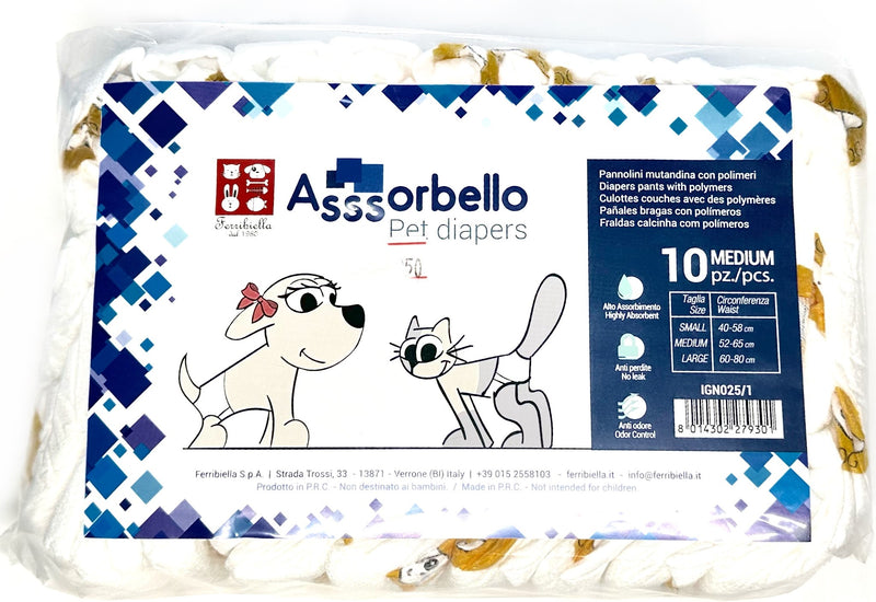 Ferribiella Pet Diapers w/Polymer Medium - مستلزمات النظافة والعناية والرعاية - Zue For Pet Supplies Co.