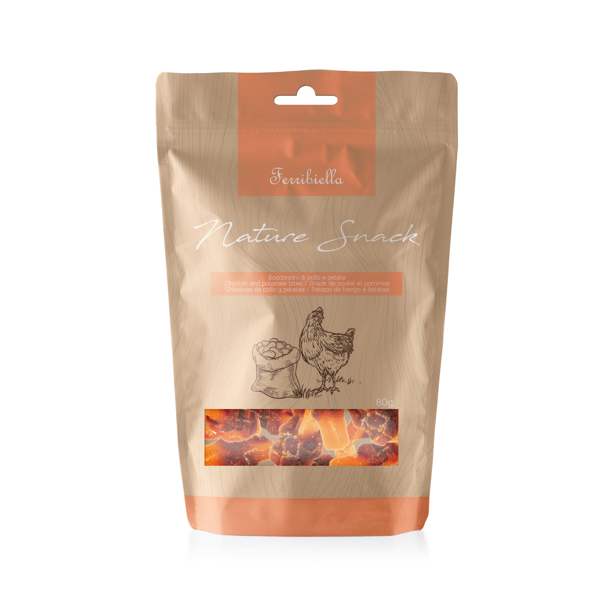 Ferribiella Chicken & Potato Bites 80gr - مكافأت الحيوانات الأليفة - Zue For Pet Supplies Co.