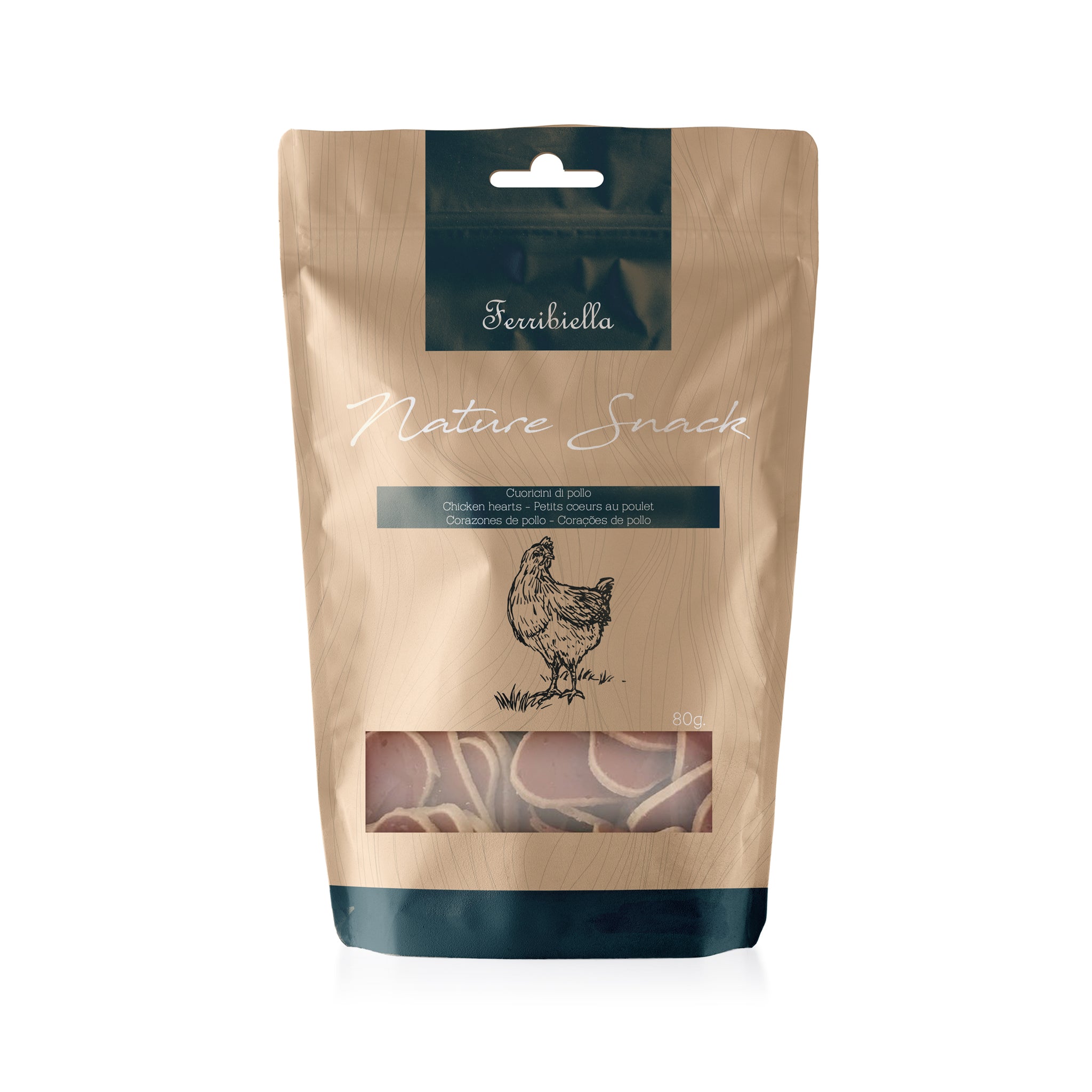 Ferribiella Chicken Taste Hearts 80gr - مكافأت الحيوانات الأليفة - Zue For Pet Supplies Co.