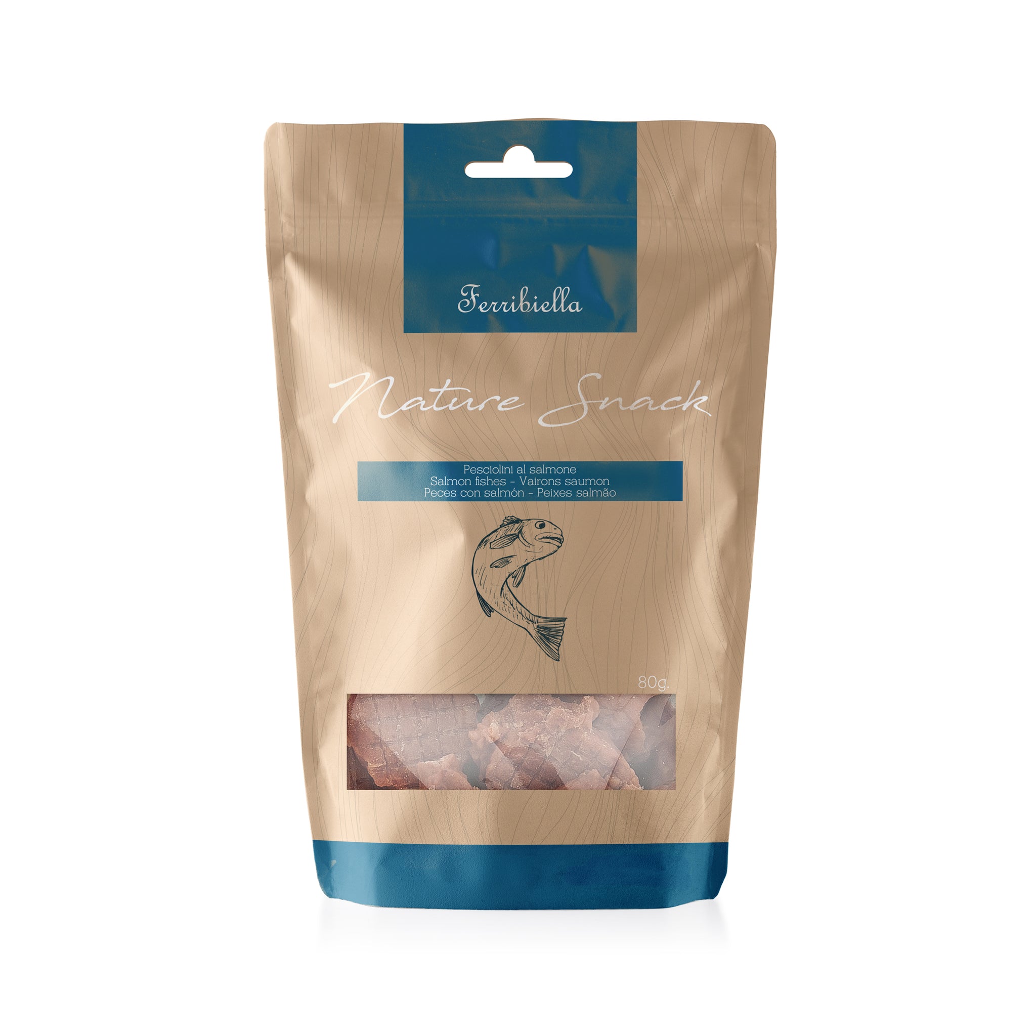 Ferribiella Salmon Fishes 80gr - مكافأت الحيوانات الأليفة - Zue For Pet Supplies Co.