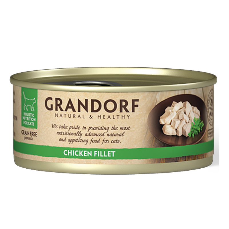 Grandorf Chicken Breast - 70g Pack of 6 - طعام معلب للقطط - Zue For Pet Supplies Co.