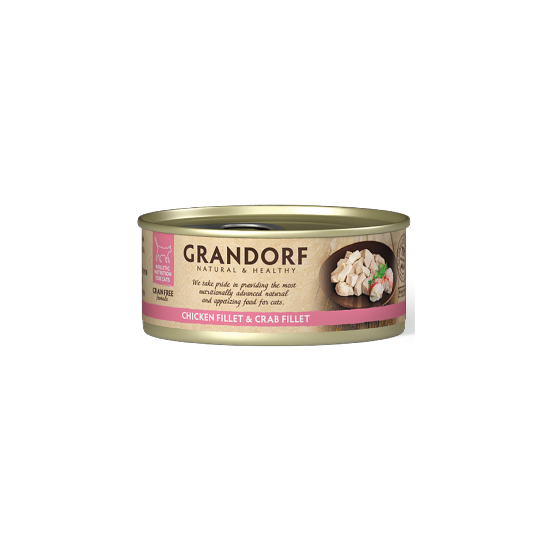 Grandorf Chicken Breast & Crab Fillet  -  70g Pack of 6 - طعام معلب للقطط - Zue For Pet Supplies Co.