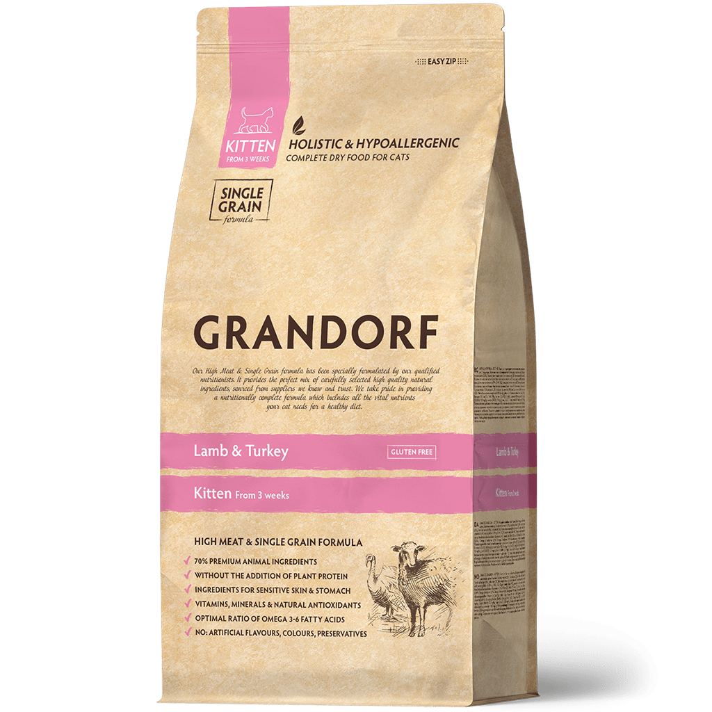 Grandorf Lamb & Turkey - Kitten 2kg - طعام جاف للحيوانات الأليفة - Zue For Pet Supplies Co.