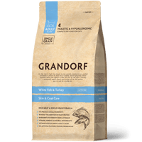 Grandorf White Fish - Skin & Care Adult Indoor Cat 2kg - طعام جاف للحيوانات الأليفة - Zue For Pet Supplies Co.