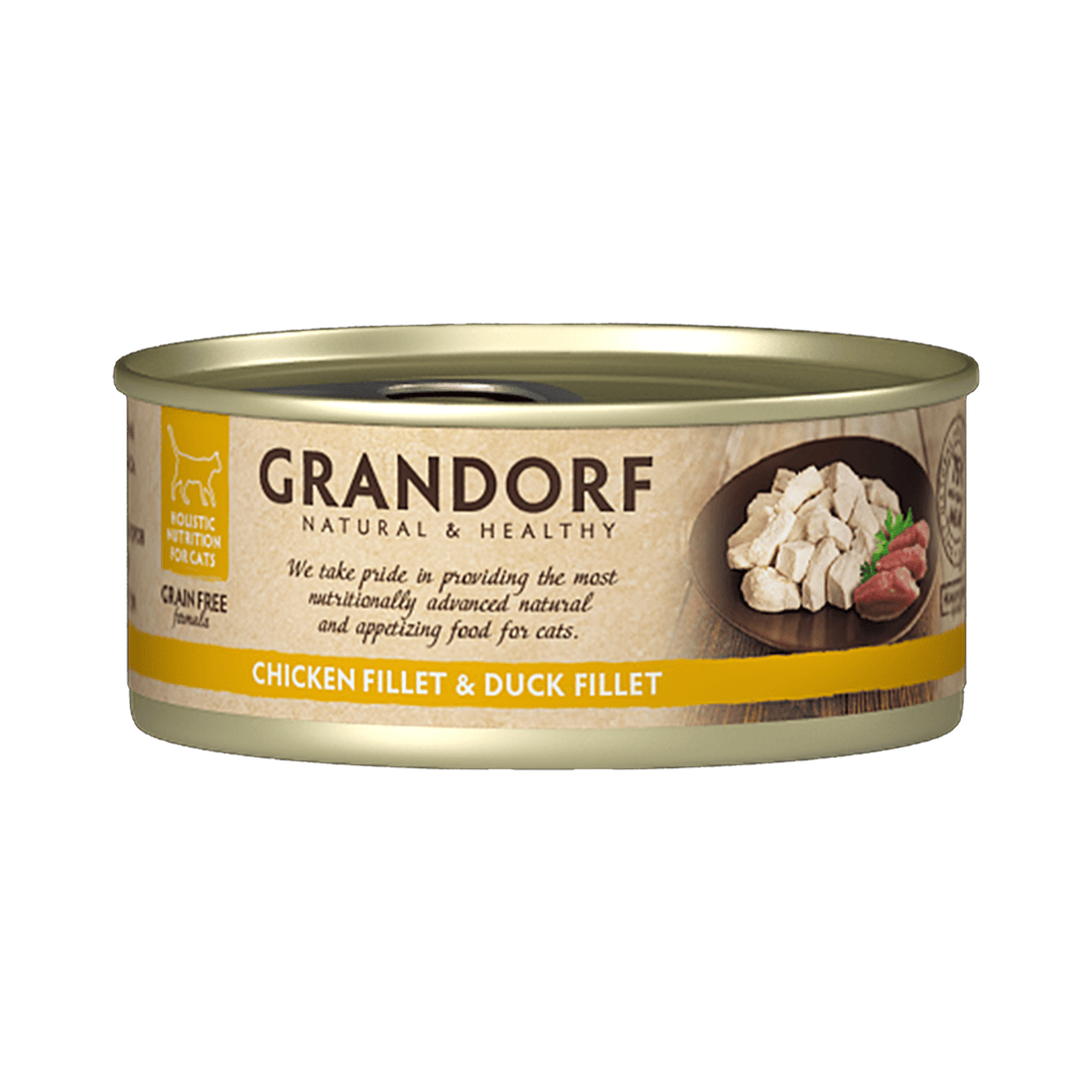 Grandorf Chicken Breast & Duck Fillet - 70g Pack of 6 - طعام معلب للقطط - Zue For Pet Supplies Co.