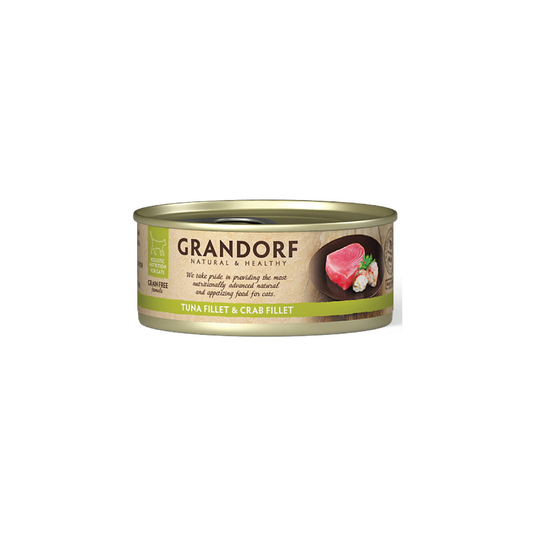 Grandorf Tuna Fillet & Crab Fillet - 70g Pack of 6 - طعام معلب للقطط - Zue For Pet Supplies Co.