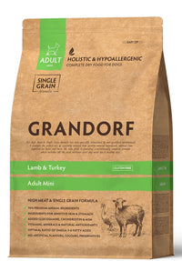 Grandorf Lamb & Turkey  -  Adult Mini Breeds Dog 3kg - طعام الكلاب - Zue For Pet Supplies Co.