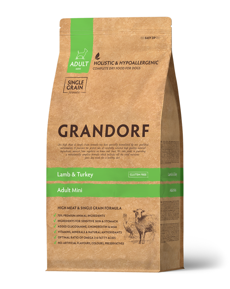 Grandorf Lamb & Turkey - Adult Mini Breeds Dog 8kg - طعام الكلاب - Zue For Pet Supplies Co.